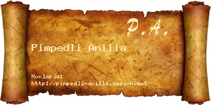 Pimpedli Anilla névjegykártya